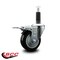 Service Caster 3.5'' Black Poly Swivel 1'' Expanding Stem Caster Total Lock Brake SCC-EXTTL20S3514-PPUB-BLK-1 - alternate 4